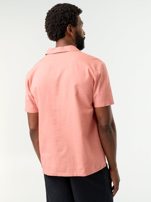 Chemise en lin mélangé à manches courtes - Kiabi Chemise en lin mélangé à manches courtes - Kiabi