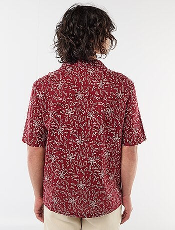 Chemise en lin mélangé à manches courtes