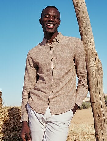 Chemise en lin mélangé