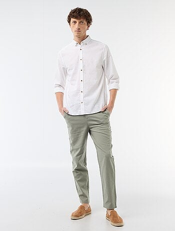 Chemise en lin mélangé