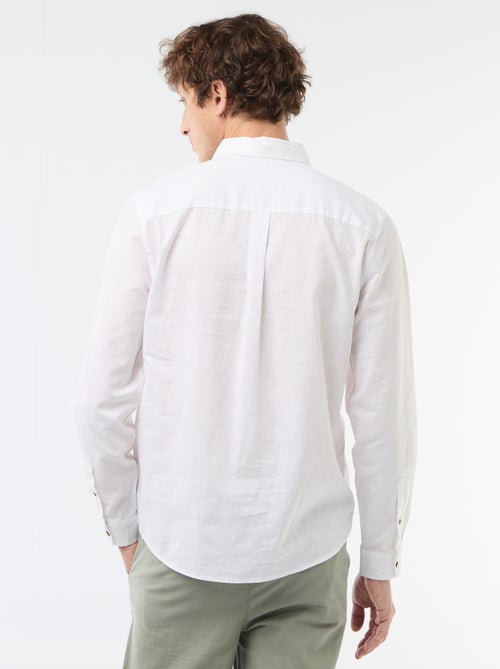 Chemise en lin mélangé - Kiabi