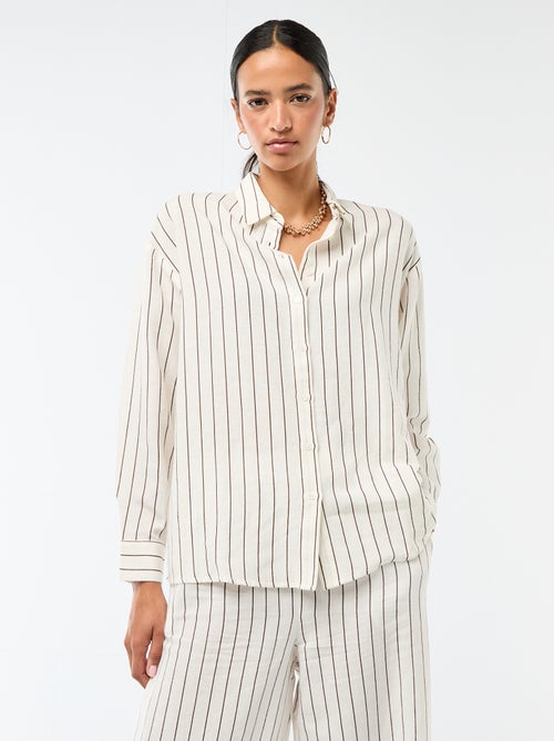 Chemise en lin mélangé - Kiabi