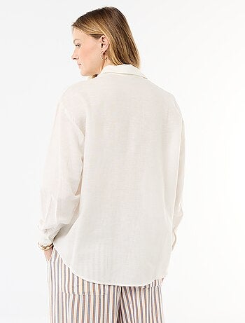 Chemise en lin mélangé