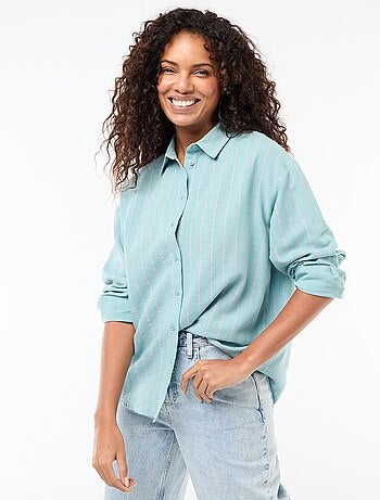 Chemise en lin mélangé