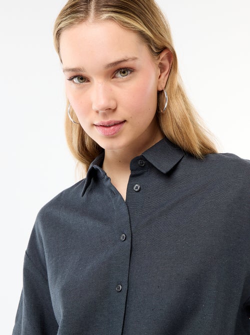 Chemise en lin mélangé - Kiabi