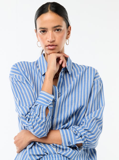 Chemise en lin mélangé - Kiabi