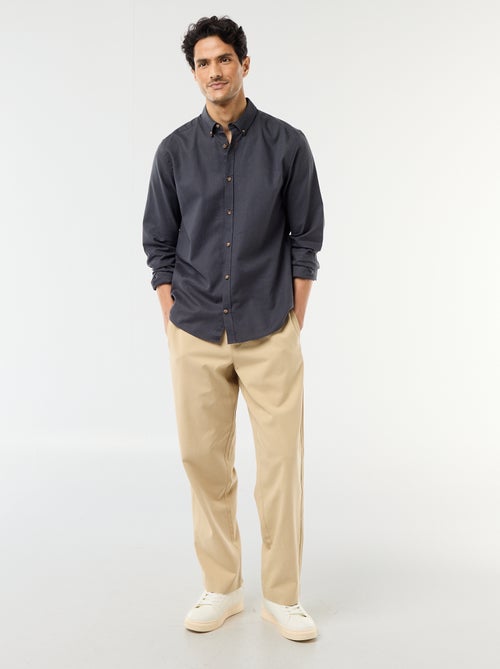 Chemise en lin mélangé - Kiabi