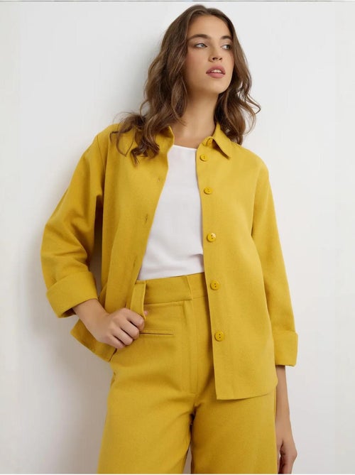 Chemise en lin mélangé hiccup - Kiabi Chemise en lin mélangé hiccup - Kiabi