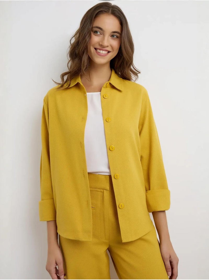 Chemise en lin mélangé hiccup Ambre - Kiabi