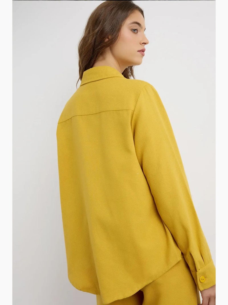 Chemise en lin mélangé hiccup Ambre - Kiabi