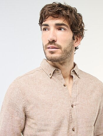 Chemise en lin mélangé