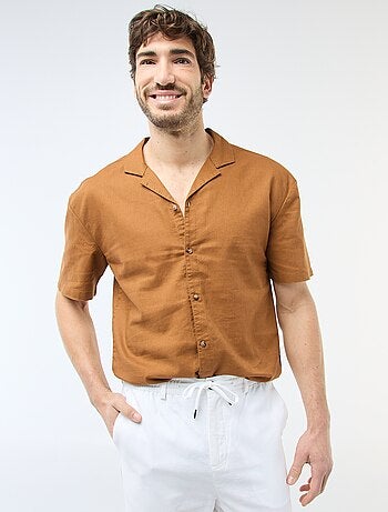 Chemise en lin mélangé