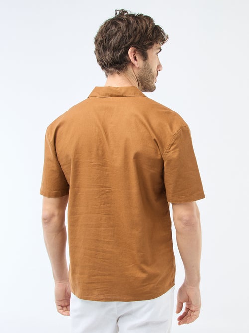 Chemise en lin mélangé - Kiabi