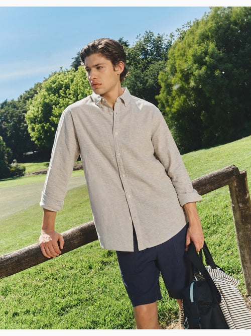 Chemise en lin mélangé, MO Fashion - Kiabi Chemise en lin mélangé, MO Fashion - Kiabi