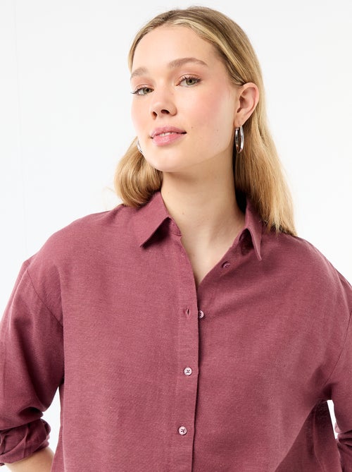 Chemise en lin mélangé - Kiabi