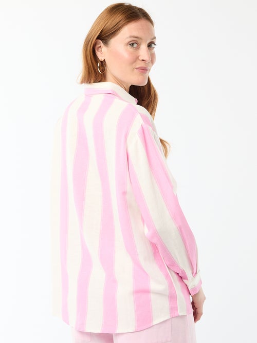 Chemise en lin mélangé - Kiabi