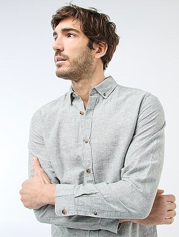 Chemise en lin mélangé