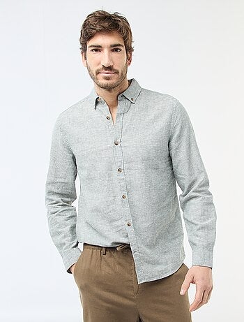 Chemise en lin mélangé