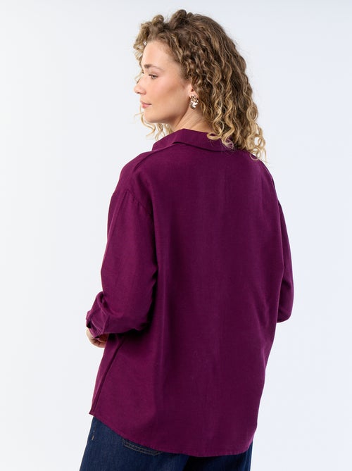 Chemise en lin mélangé - Kiabi