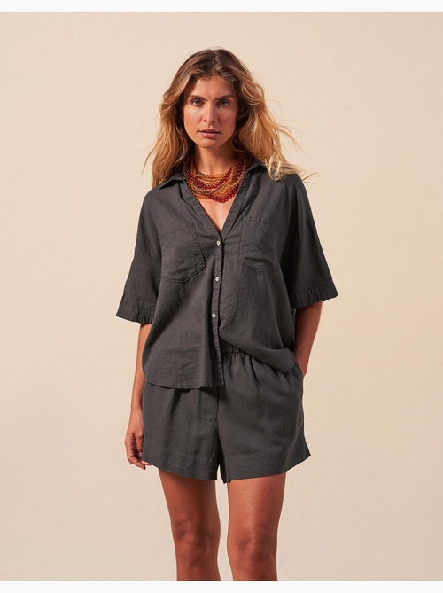 Chemise en lin, mo fashion - Kiabi