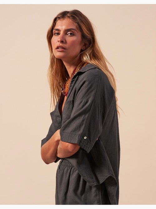 Chemise en lin, mo fashion - Kiabi