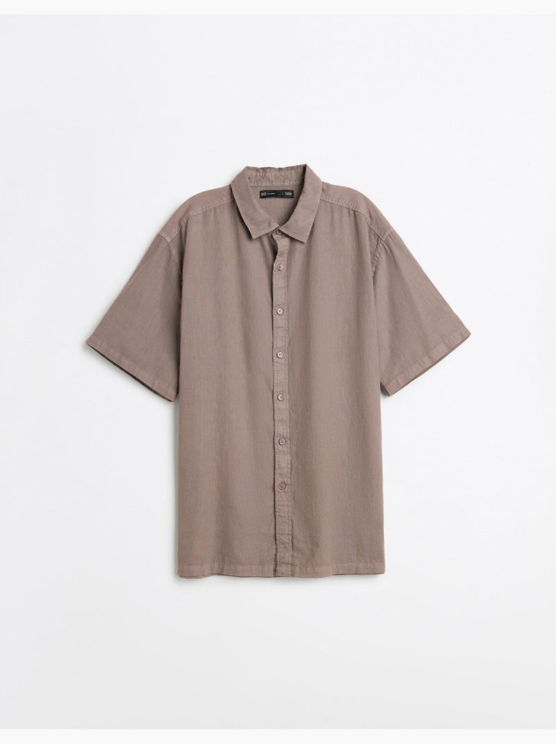 Chemise en lin, MO Fashion Marron - Kiabi