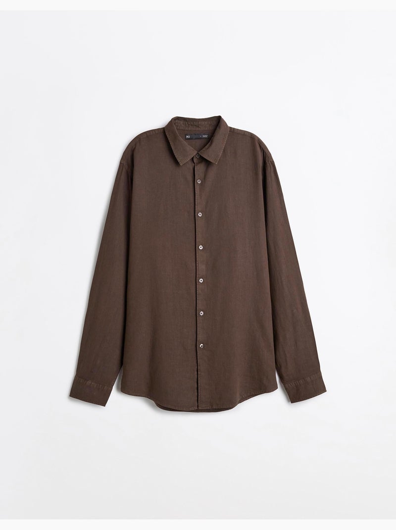 Chemise en lin, MO Fashion Marron - Kiabi