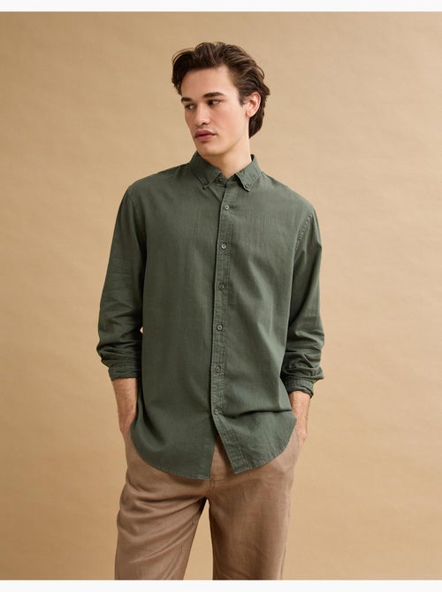 Chemise en lin, mo fashion - Kiabi