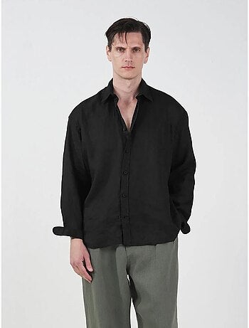 Chemise en lin oversize à boutons giesto