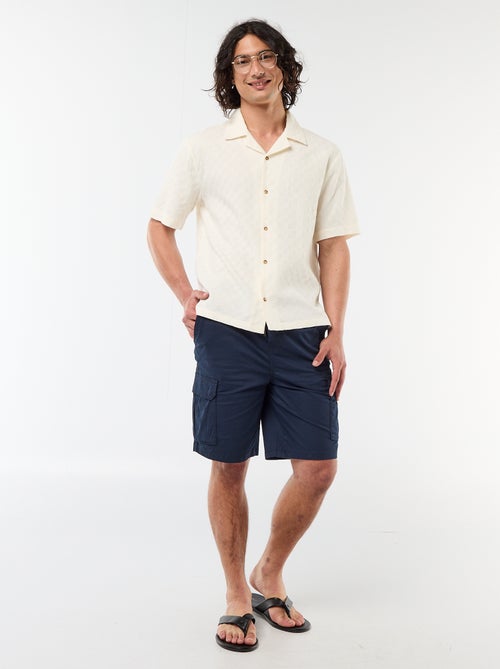 Chemise en maille fantaisie à manches courtes - Kiabi