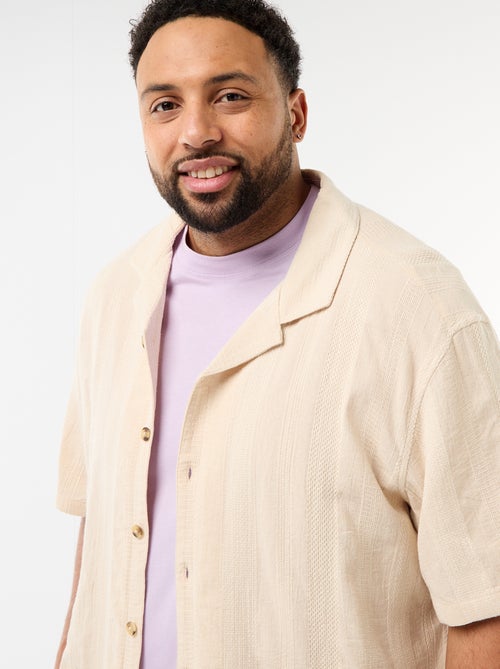 Chemise en maille fantaisie à manches courtes - Kiabi