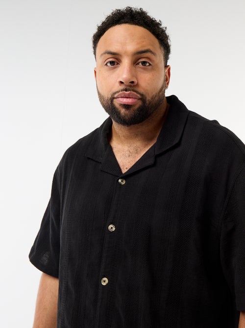 Chemise en maille fantaisie à manches courtes - Kiabi