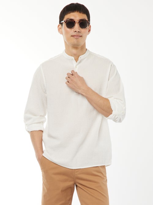 Chemise en maille gaufrée - Kiabi