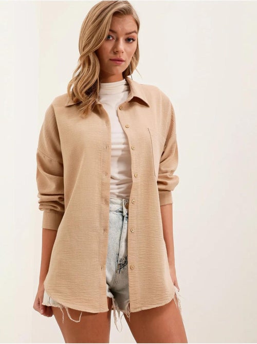 Chemise en mélange de lin avec fermeture à boutons bdart - Kiabi