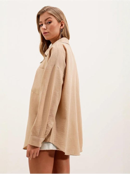 Chemise en mélange de lin avec fermeture à boutons bdart - Kiabi