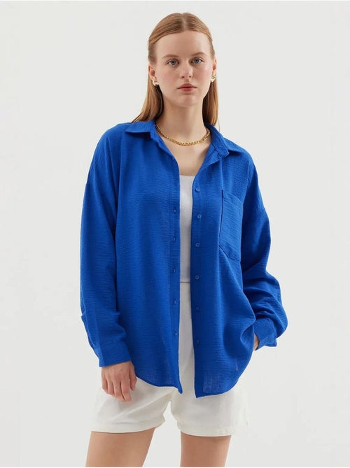 Chemise en mélange de lin avec fermeture à boutons bdart - Kiabi