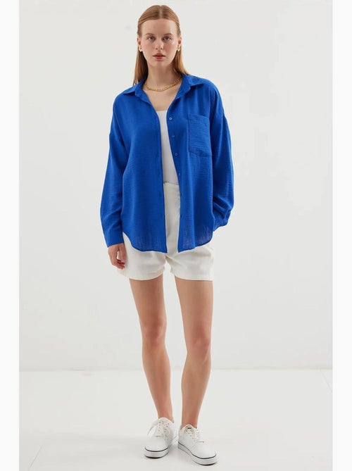 Chemise en mélange de lin avec fermeture à boutons bdart - Kiabi