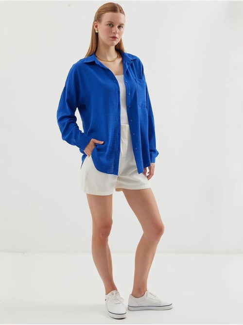Chemise en mélange de lin avec fermeture à boutons bdart - Kiabi