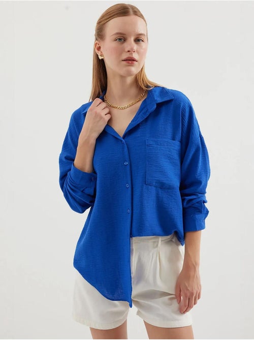 Chemise en mélange de lin avec fermeture à boutons bdart - Kiabi