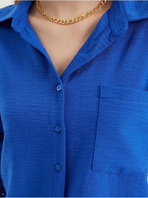 Chemise en mélange de lin avec fermeture à boutons bdart - Kiabi