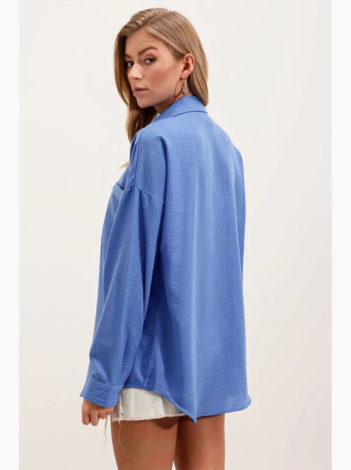 Chemise en mélange de lin avec fermeture à boutons bdart - Kiabi Chemise en mélange de lin avec fermeture à boutons bdart - Kiabi