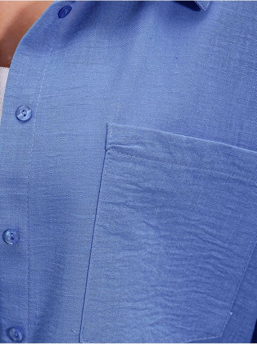 Chemise en mélange de lin avec fermeture à boutons bdart - Kiabi Chemise en mélange de lin avec fermeture à boutons bdart - Kiabi