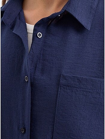 Chemise en mélange de lin avec fermeture à boutons bdart