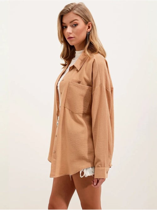 Chemise en mélange de lin avec fermeture à boutons bdart - Kiabi