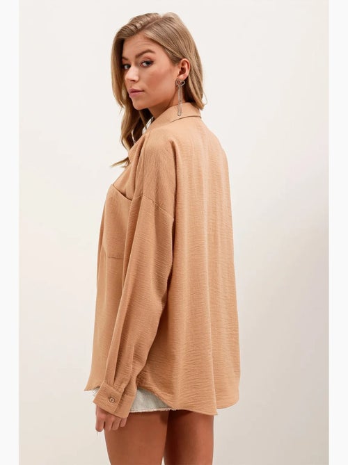 Chemise en mélange de lin avec fermeture à boutons bdart - Kiabi