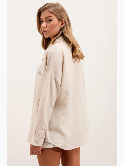 Chemise en mélange de lin avec fermeture à boutons bdart - Kiabi