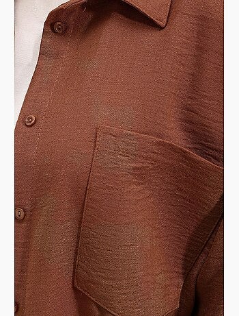Chemise en mélange de lin avec fermeture à boutons bdart