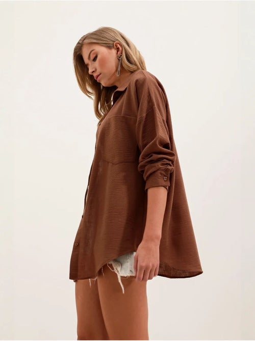 Chemise en mélange de lin avec fermeture à boutons bdart - Kiabi
