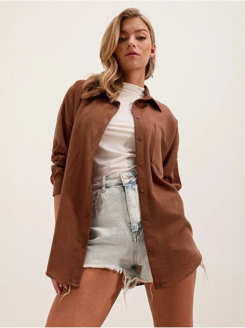 Chemise en mélange de lin avec fermeture à boutons bdart - Kiabi