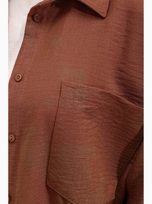 Chemise en mélange de lin avec fermeture à boutons bdart - Kiabi
